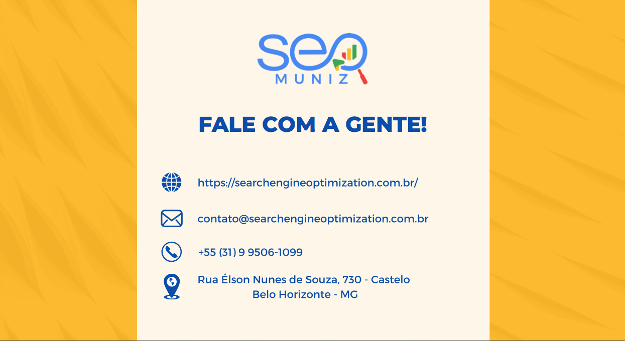 Seo para e-commerce, loja virtual e redes sociais - Fale com a SEO MUNIZ!