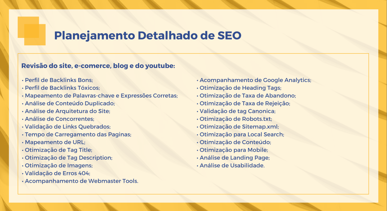 Seo para e-commerce, loja virtual e redes sociais - Planejamento detalhado da SEO MUNIZ