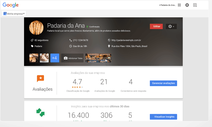 Google meu Negócio o passo a passo Adicione mais informações em sua página recém criada