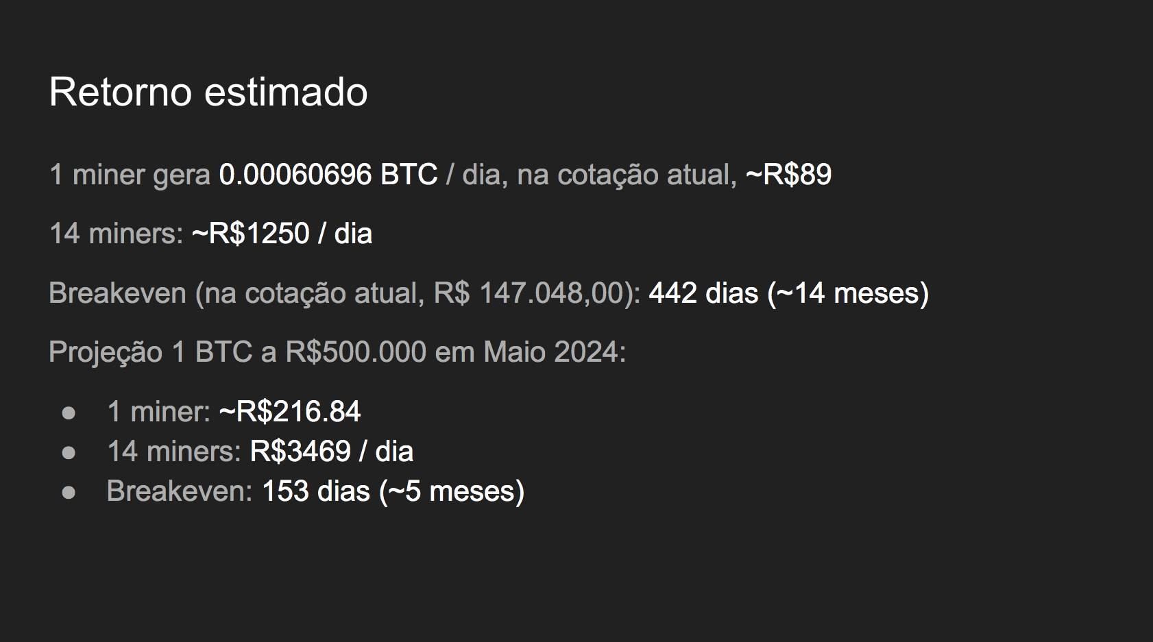 Projeto Mineradora Bitcoin