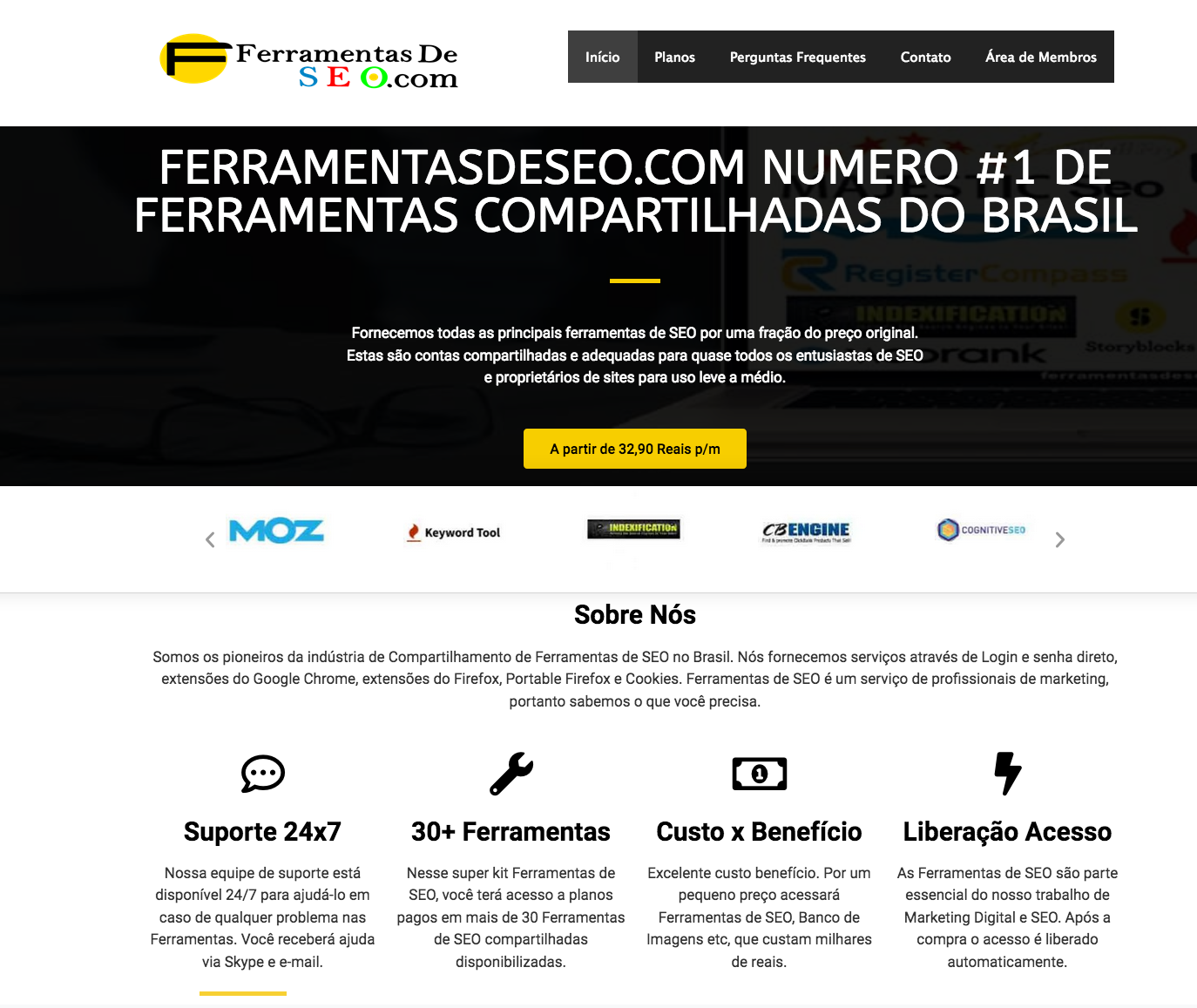 Ferramentas de seo compartilhadas numero #1 de ferramentas compartilhadas do Brasil que ano tem suporte e nem respostas ao consumidor