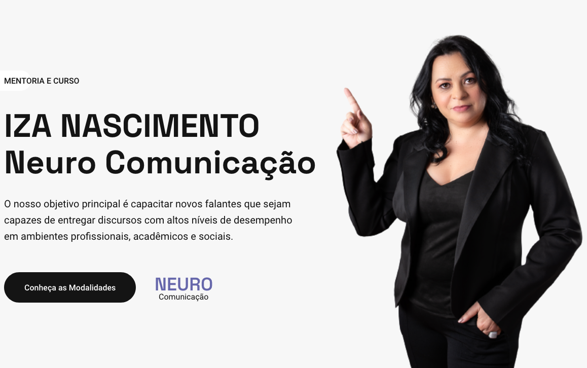 Iza Nascimento curso para falar em público com confiança