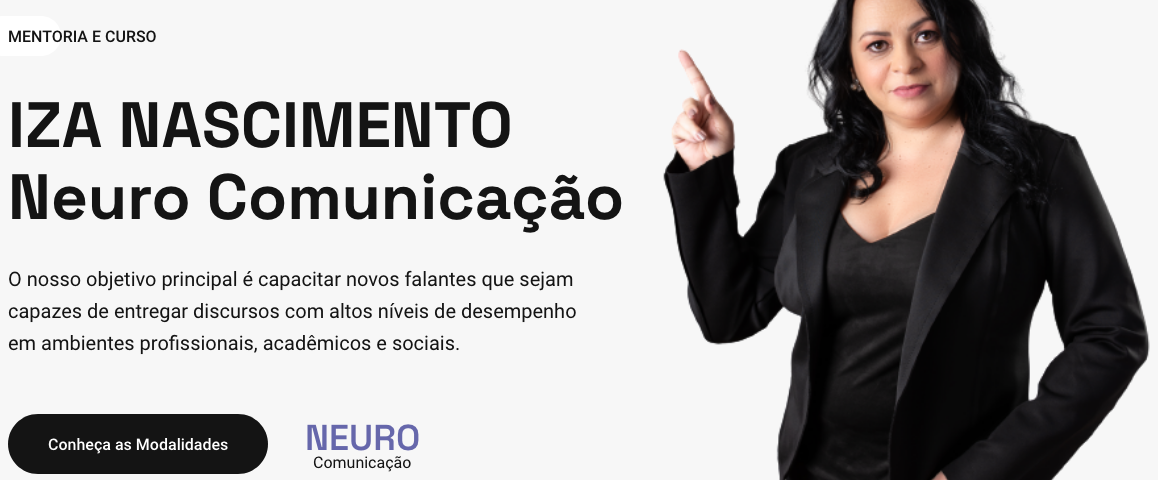 Iza Nascimento curso para falar em público com confiança