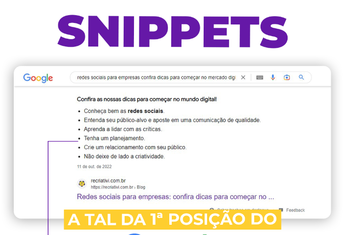 O que são Featured Snippets: posição ZERO no Google?
