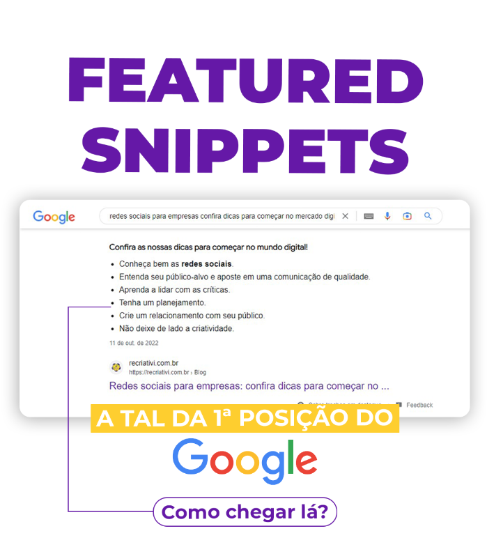 O que são Featured Snippets: posição ZERO no Google?